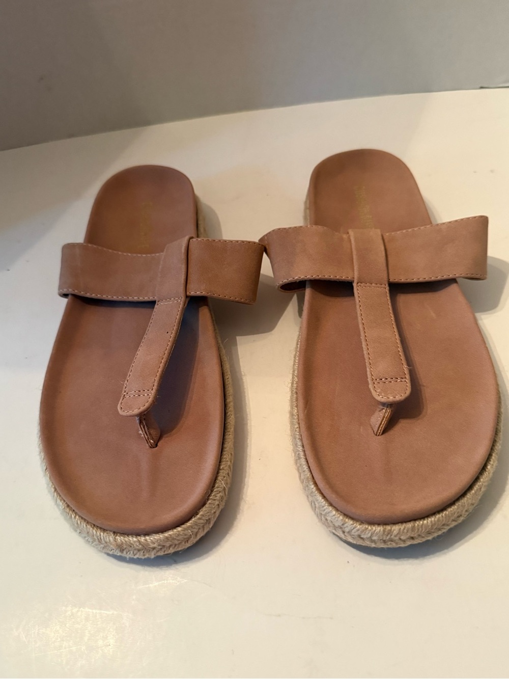 Cushionaire Nacho Women's Blush Pink Espadrille Toe-Post Slide Sandals